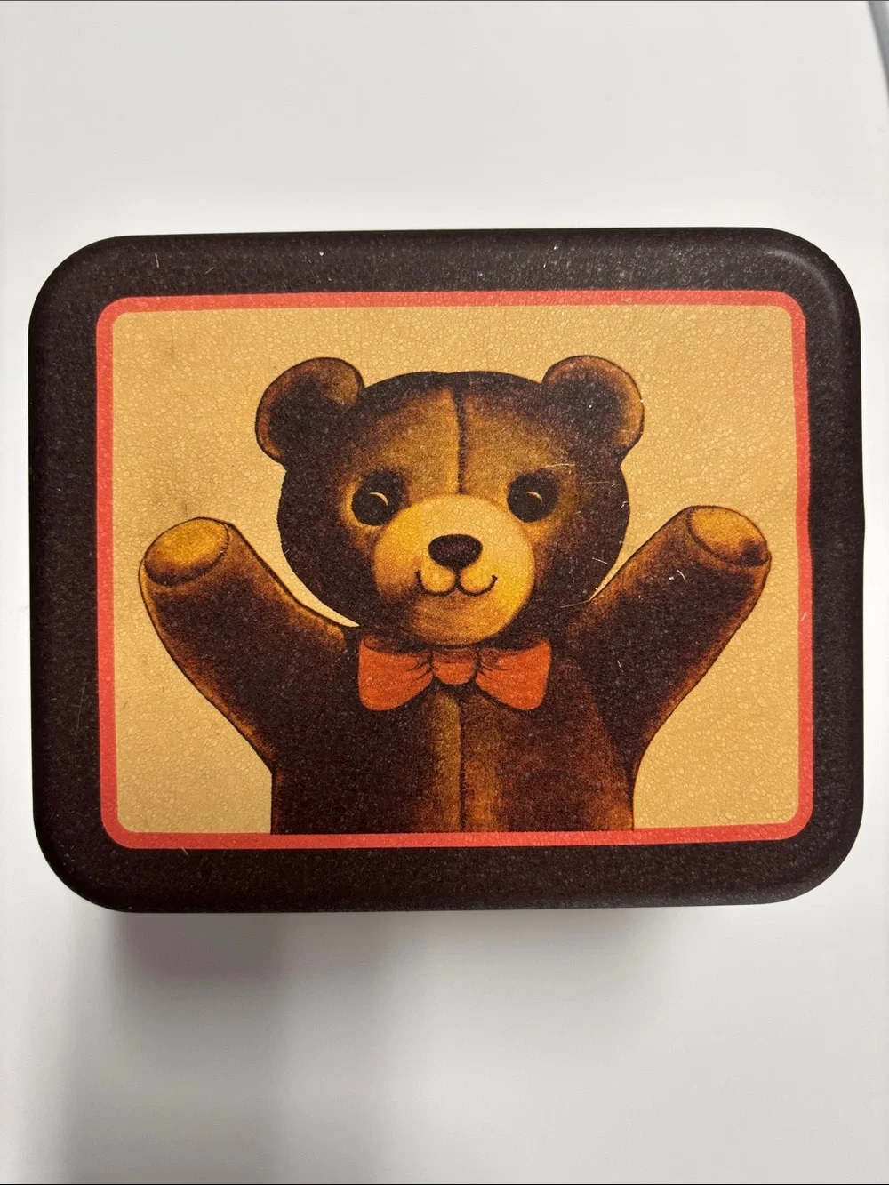 VTG Bristol Ware Vintage 1983 Metal Tin Basket My Favorite Things Teddy Bear Box